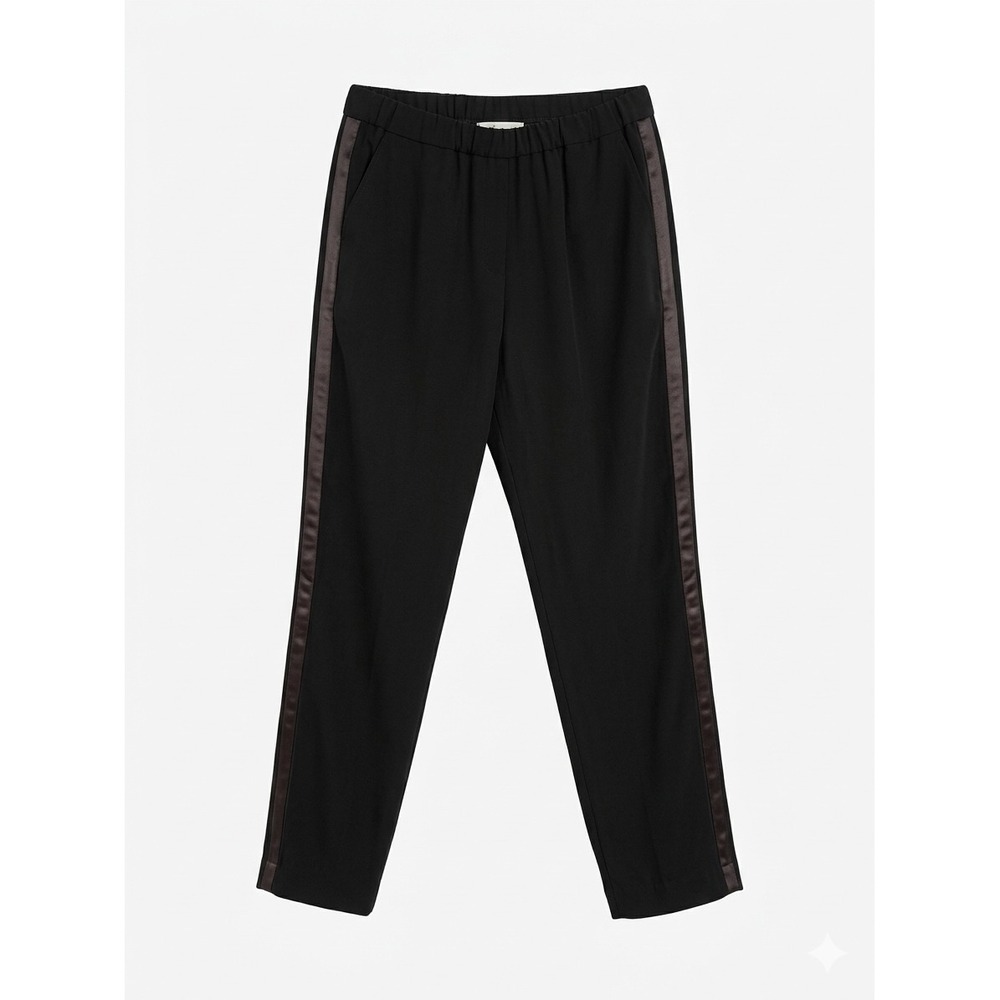 NWT Bonpoint Couture Joe Tuxedo Stripe Trousers in Black Size 10